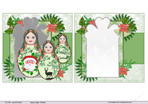 Christmas Nesting Dolls topper and insert page