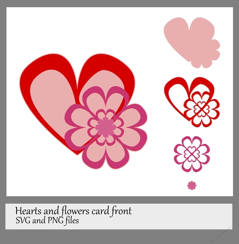 Heart and Flower SVG and PNG files