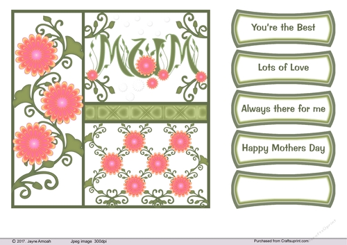 Mum -floral card front