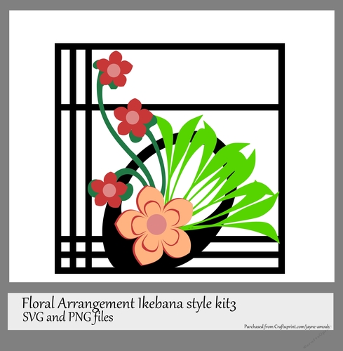 Florai arrangement Ikebana Style Kit3