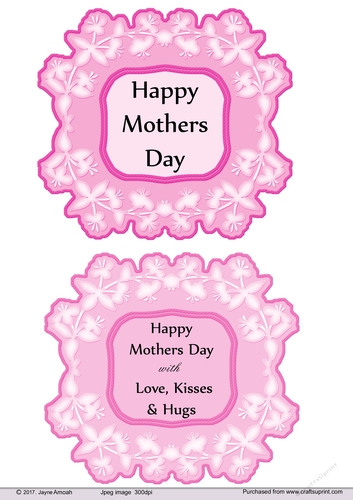 Mothers Day floral sentiments - Fushia Pinks