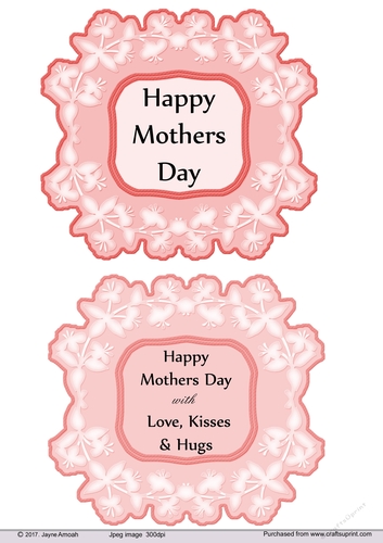 Mothers Day floral sentiments -Red  