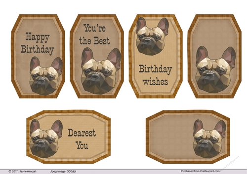 Bulldog tag with sentiments