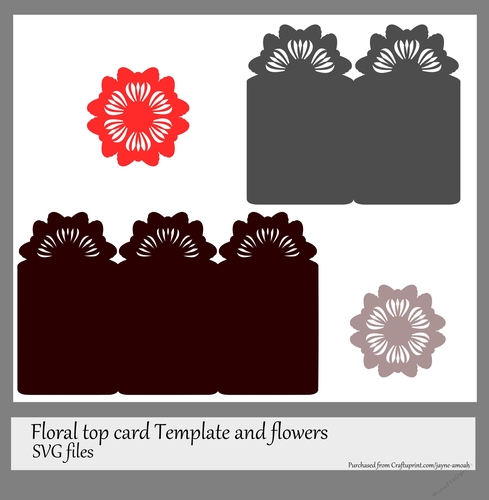 Floral card templates