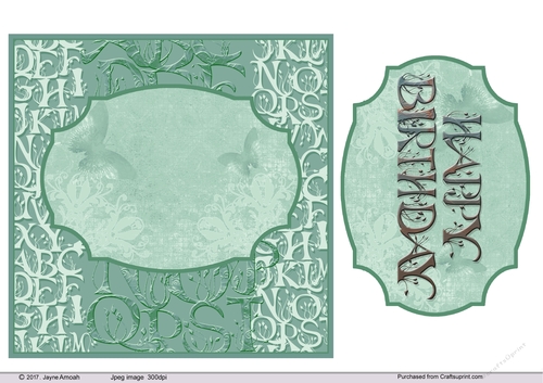 Alphabet Art  Birthday card 3