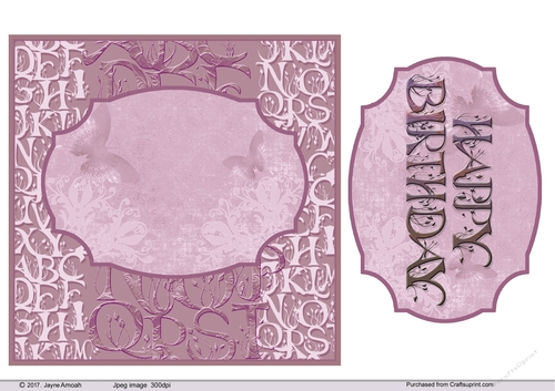 Alphabet Art  Birthday card 4