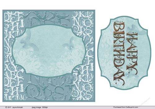 Alphabet Art  Birthday card 5