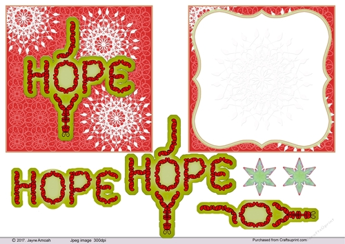 Hope and Joy card topper and Insert