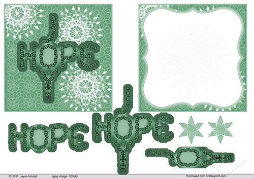 Hope and Joy card topper and Insert 2
