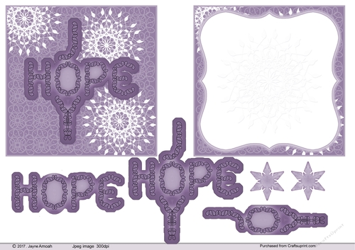 Hope and Joy card topper and Insert 3