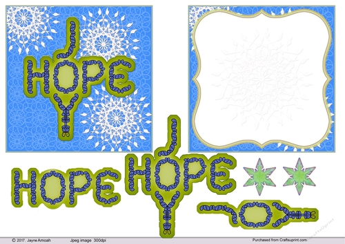 Hope and Joy card topper and Insert 5