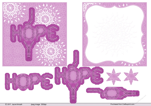 Hope and Joy card topper and Insert 4