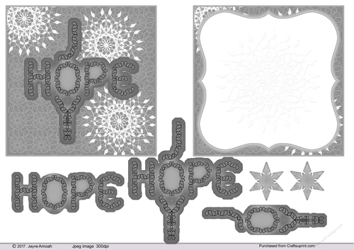 Hope and Joy card topper and Insert 6