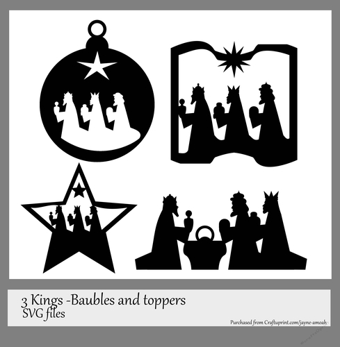 3 Kings Baubles and toppers