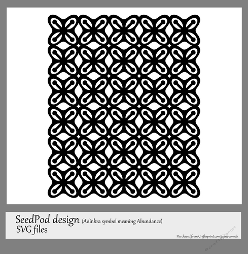 Seedpod pattern - Adinkra symbol meaning Abundance