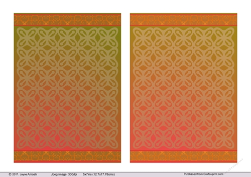 5x7in (12.7x17.78) Seedpod design Background papers
