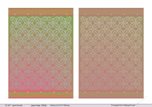 5x7in (12.7x17.78) Seedpod design Background papers 4