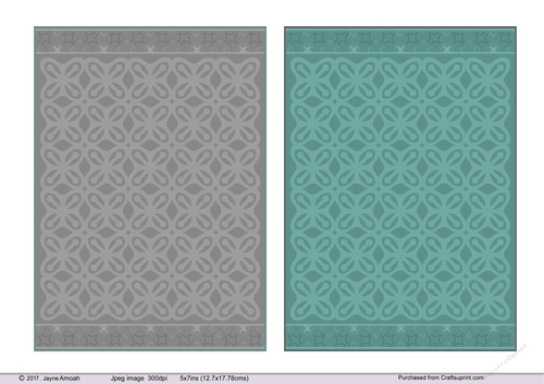 5x7in (12.7x17.78) Seedpod design Background papers 6
