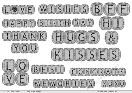 Birthday and other sentiments in greys