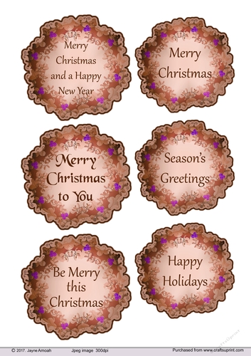 Christmas wreath Sentiments 2