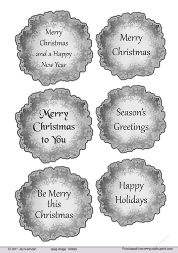 Christmas wreath Sentiments 4