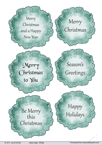Christmas wreath Sentiments 5