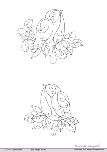 Bird on a leafy Branch 2