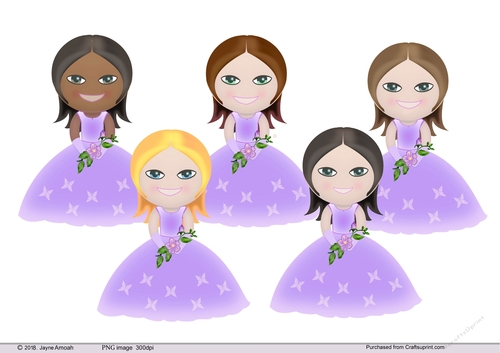 Flower Girls in purple