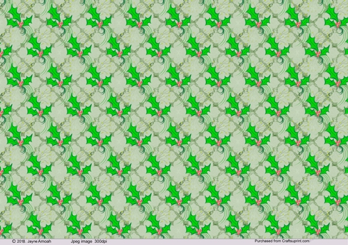 Christmas Holly on Green2