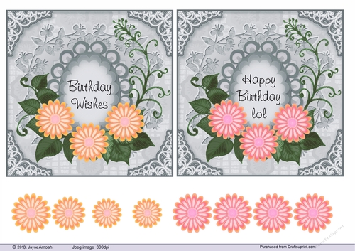 Birthday, Floral Topper