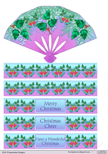 Christmas Fan Card front 3