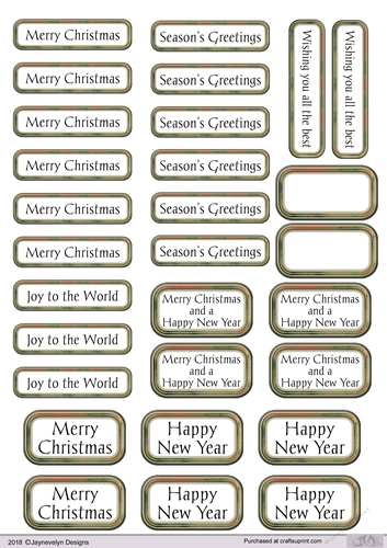 Red Green and Gold  Christmas Sentiments, 