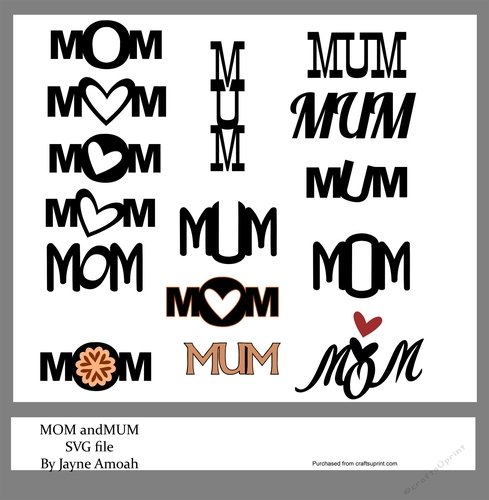 Mom, Mum SVG
