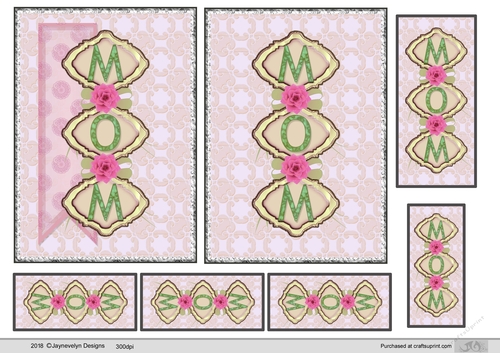 2 x MOM card front and sentiments