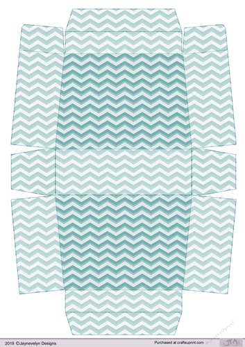 Gift box Blue Chevron Box