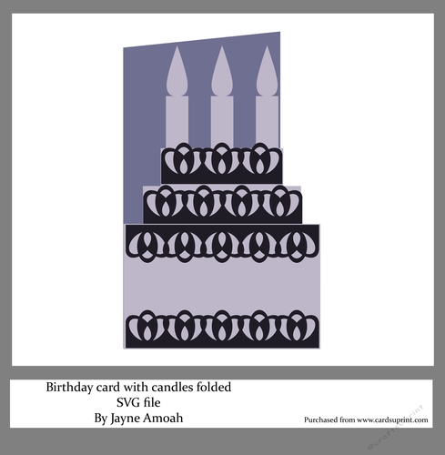 Birthday cake folded card