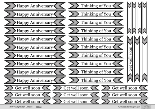 Happy Anniversary, Thinking of you, Get well soon 2