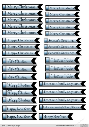 Christmas and New Year sentiments 4 Blue