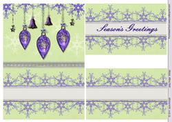 Purple Baubles and Snowflakes 2
