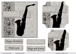 Saxophone Instrument in Silhouette