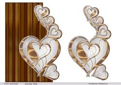 Linked Hearts in Gold 5 -browns