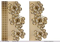 Butterfly Side Edged Card Front 1- Bronze-gold