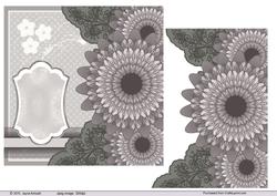 6.75 Stylised Grey Flowers