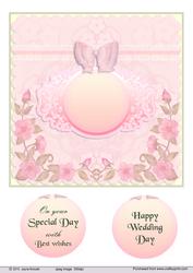 Wedding Floral Topper-pinks and Yellow