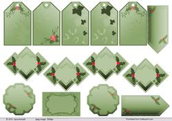 Holly and Ivy Christmas Tags and Labels2