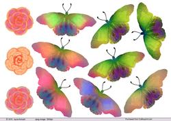 Roses and Butterflies - Jpeg