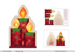 Candle shaped card