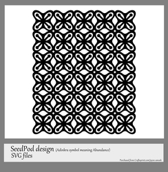 Seedpod pattern - Adinkra symbol meaning Abundance