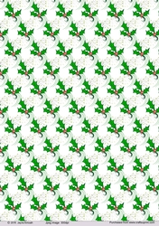 A4 Christmas Holly paper