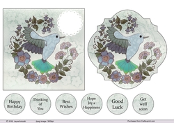 Humming Bird in Florals Toppers 4